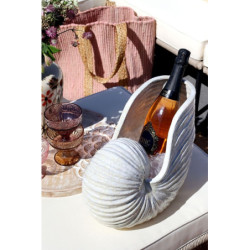 Krémová antik keramická dekorace váza mušle Shells - 38*20*32 cm