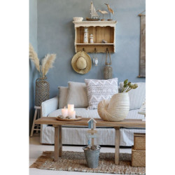 Krémová antik keramická dekorace váza mušle Shells - 38*20*32 cm