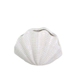 Krémová antik keramická dekorace váza mušle Shells - 29*15*20 cm