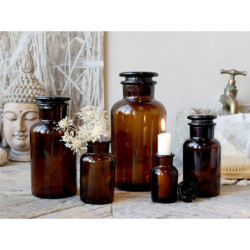 5ks mocca skleněná dóza Old French Apothecary - Ø 10*21,5cm/ 1000 ml
