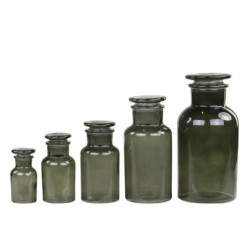 5ks granitová skleněná dóza Old French Apothecary - Ø 10*21,5cm/ 1000 ml