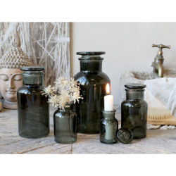 5ks granitová skleněná dóza Old French Apothecary - Ø 10*21,5cm/ 1000 ml