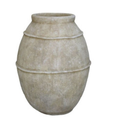Béžová antik dekorační terakotová váza Lourdes - Ø 52*72 cm
