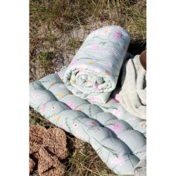 Zelená matrace s květy Aix Quilt Wild Flowers - 60*100 cm