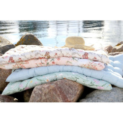 Zelená matrace s květy Aix Quilt Wild Flowers - 60*100 cm
