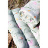 Zelená matrace s květy Aix Quilt Wild Flowers - 60*100 cm