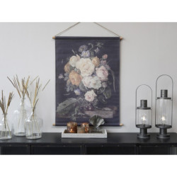 Nástěnná vintage mapa s květy Floral print - 76*97 cm