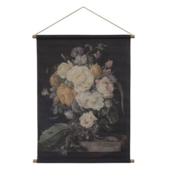 Nástěnná vintage mapa s květy Floral print - 76*97 cm