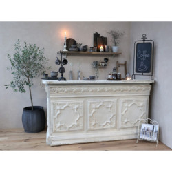 Krémový antik barový pult Vintage desk - 217*76*118 cm