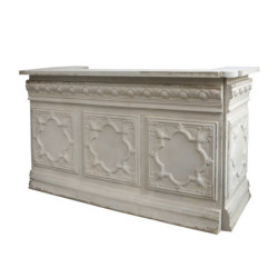 Krémový antik barový pult Vintage desk - 217*76*118 cm