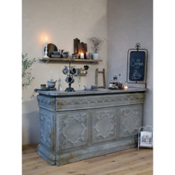 Mocca antik barový pult Vintage desk - 217*76*118 cm