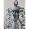 Šedý vintage ručně vyrobený lustr s kamínky Chandelié - 31*52cm/E14/ 60W